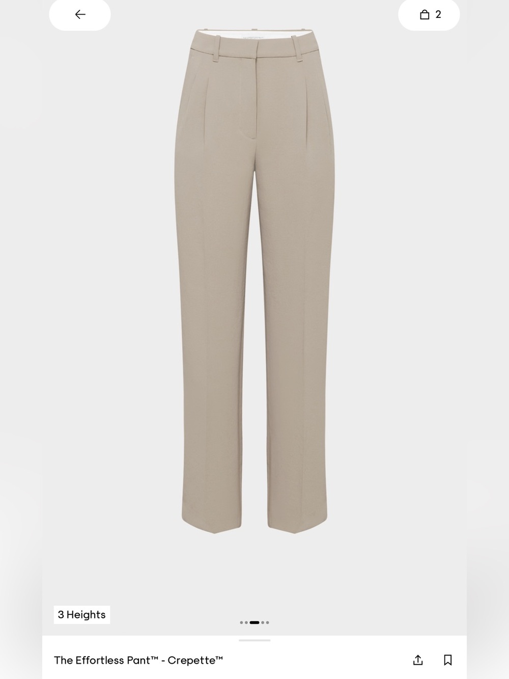 Aritzia Effortless Pant™ in Crepette - 10 TALL